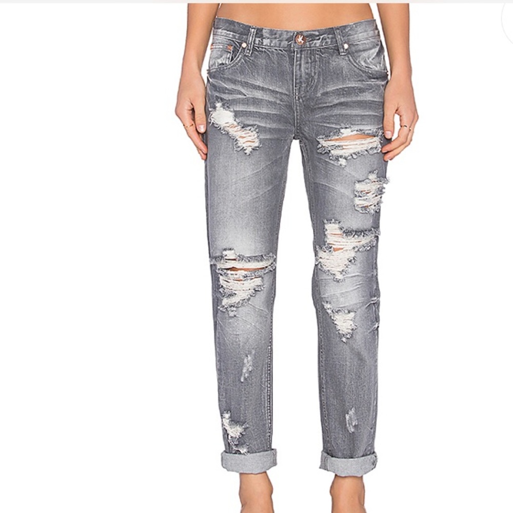 One Teaspoon Grey Chalk Awesome Baggies Jean